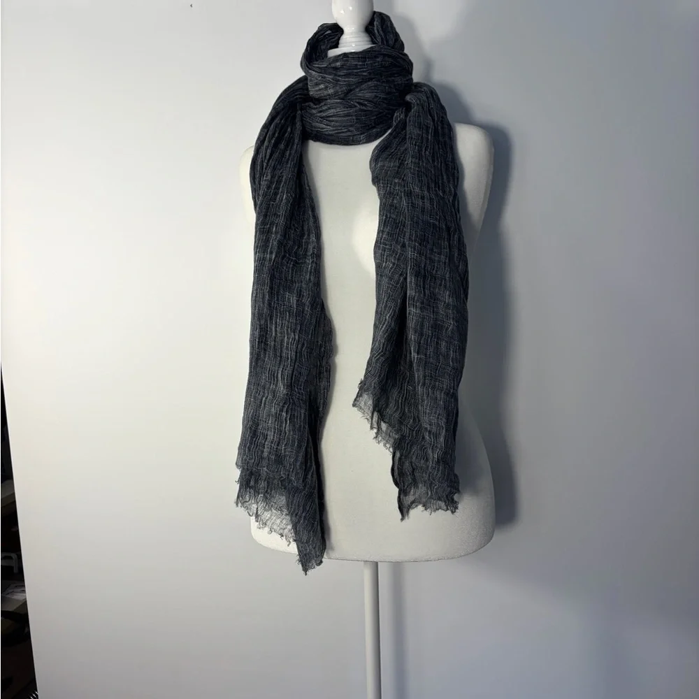Brunello Cucinelli Charcoal Textured Scarf